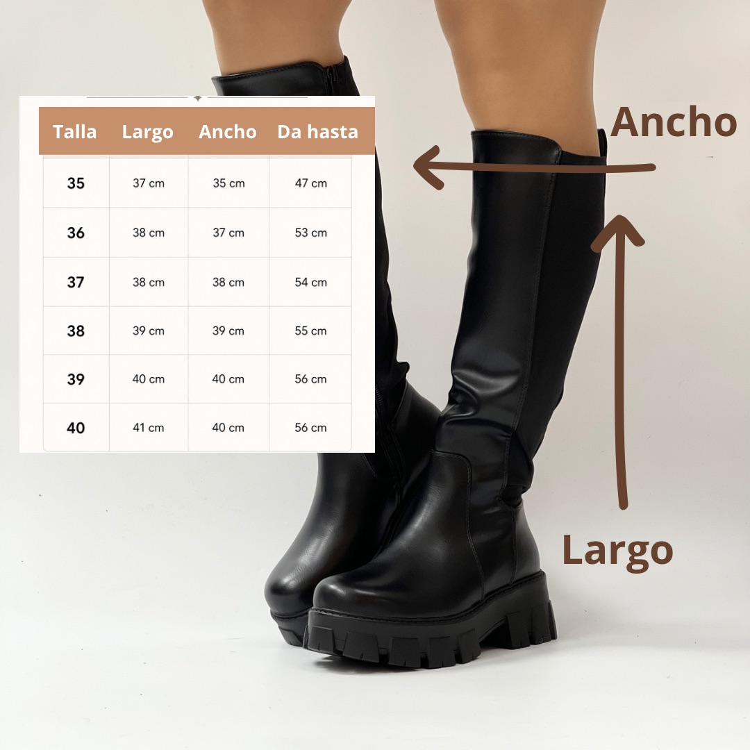 Botas elasticadas negras plataforma 05 - Imagen 4