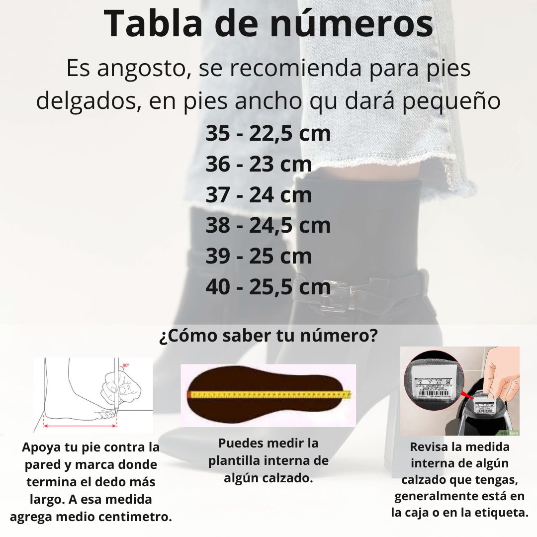 Botines negros taco grueso 330-C - Imagen 2