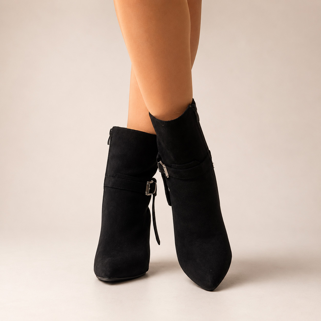 Botines negros taco grueso 330-G - Imagen 5