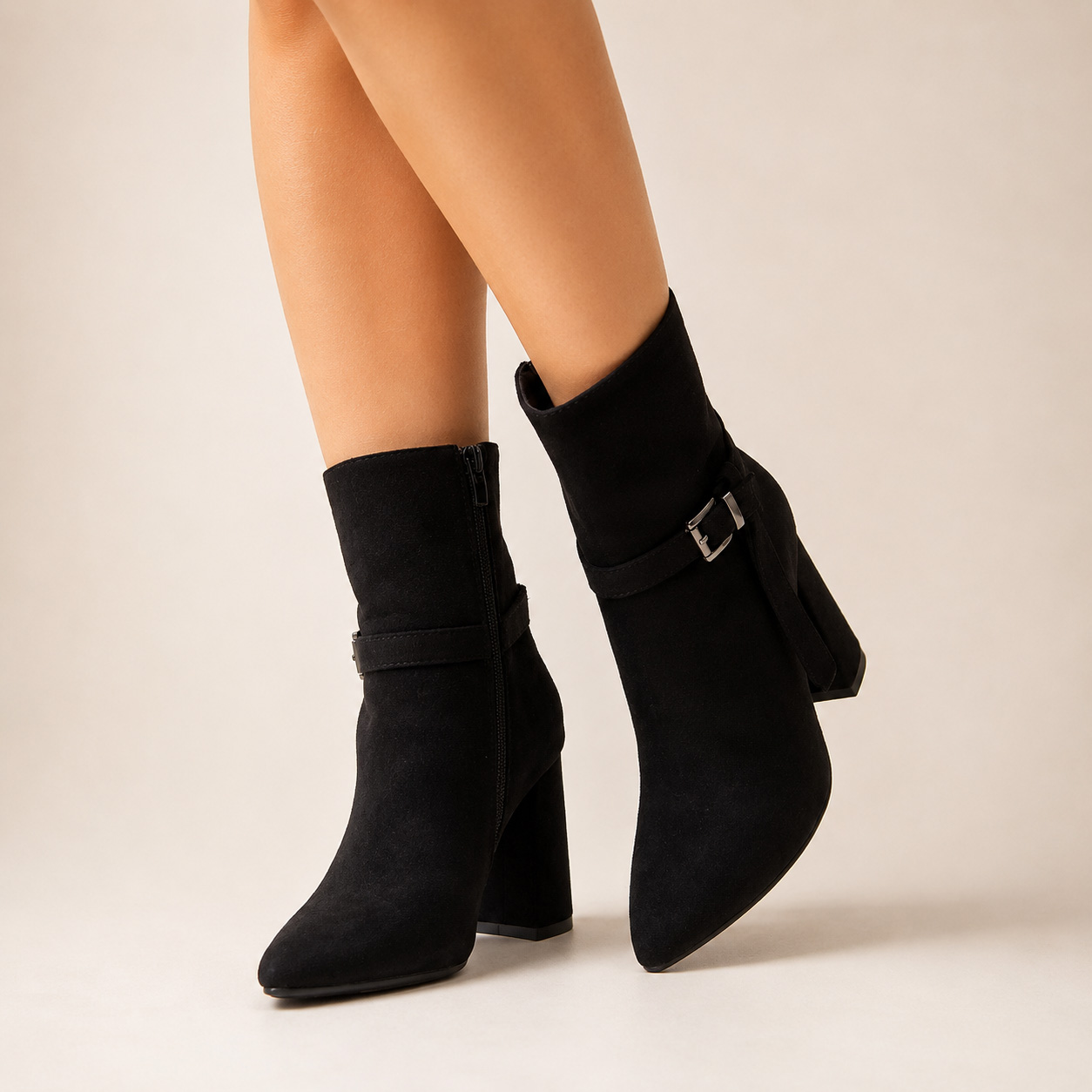 Botines negros taco grueso 330-G - Imagen 3