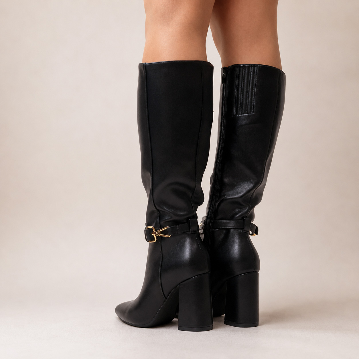 Botas negras taco grueso n13 - Imagen 6