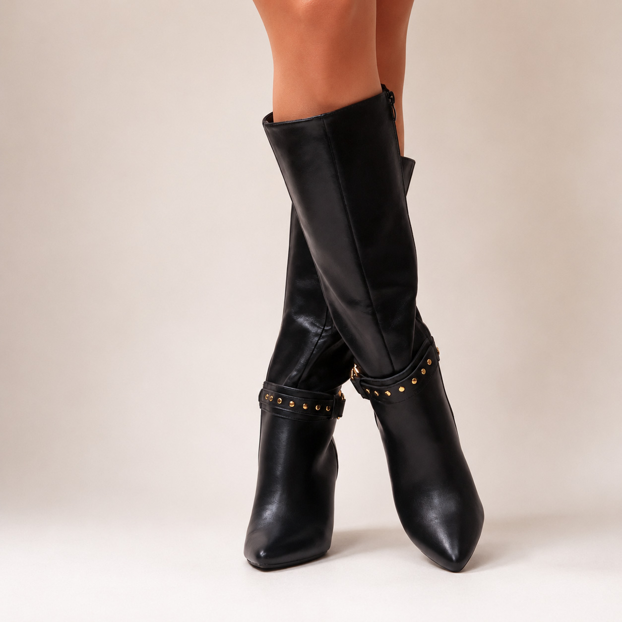 Botas negras taco grueso n13 - Imagen 7