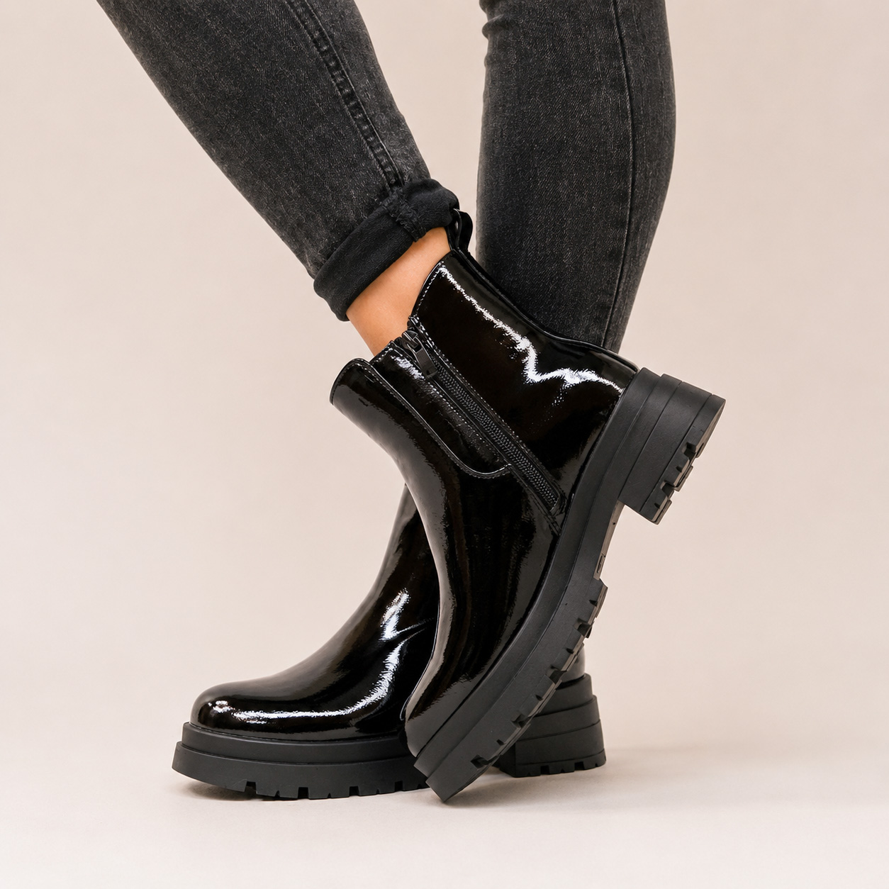 Botines negros con plataforma 312CH - Imagen 4