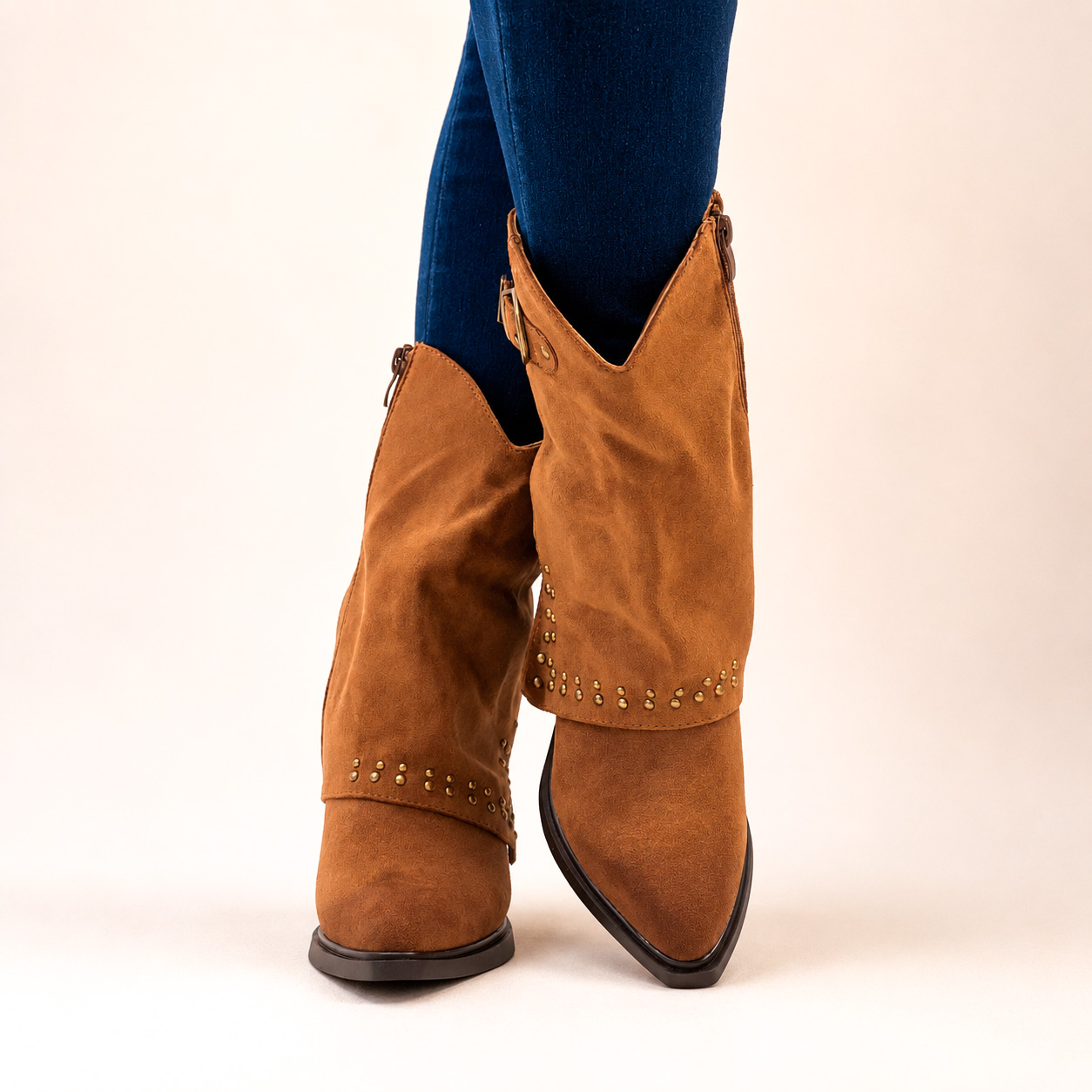 Botines vaqueros texanos camel 2607 - Imagen 4