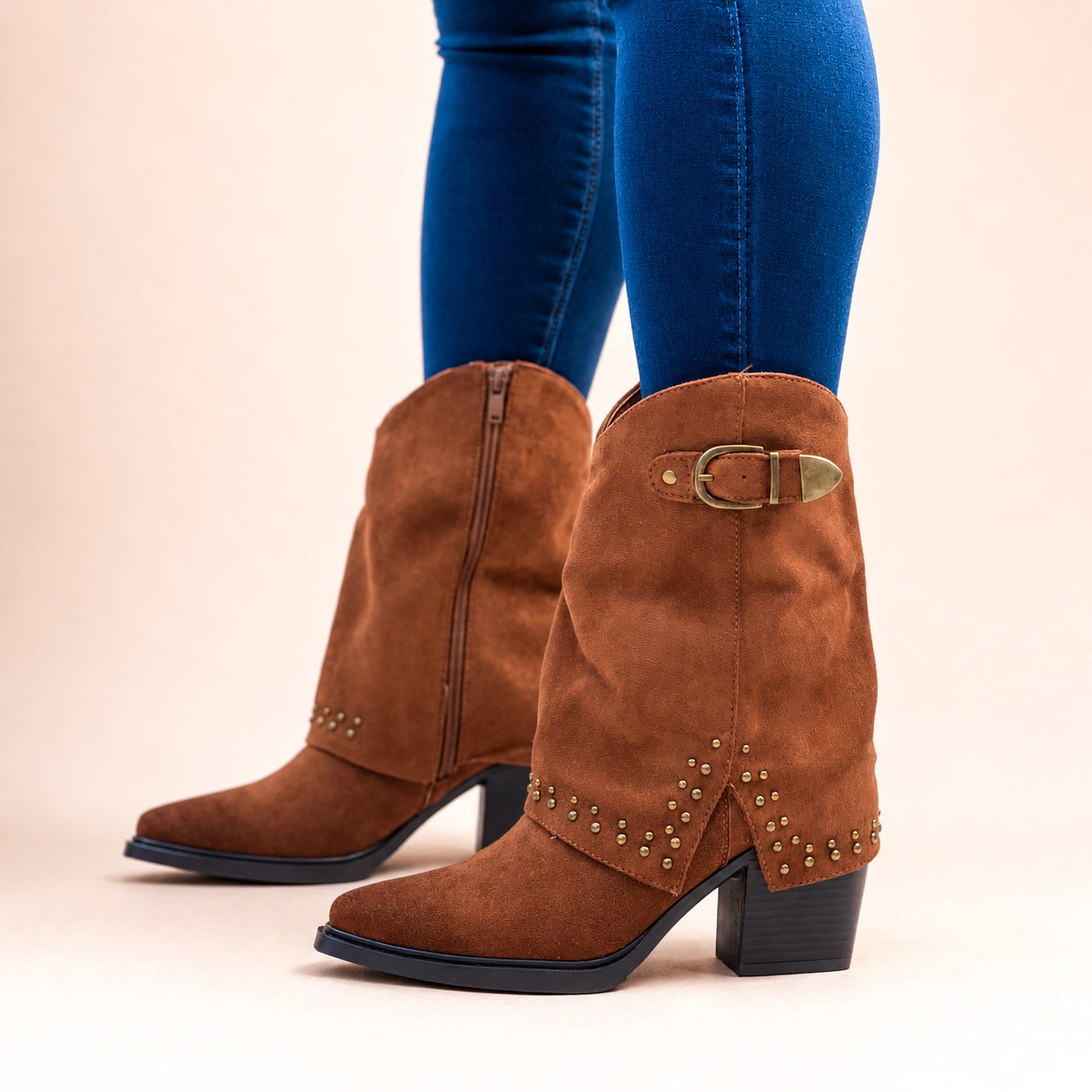 Botines vaqueros texanos camel 2607 - Imagen 5