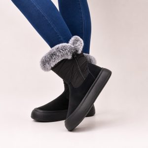 Botines negros impermeables para la lluvia 27