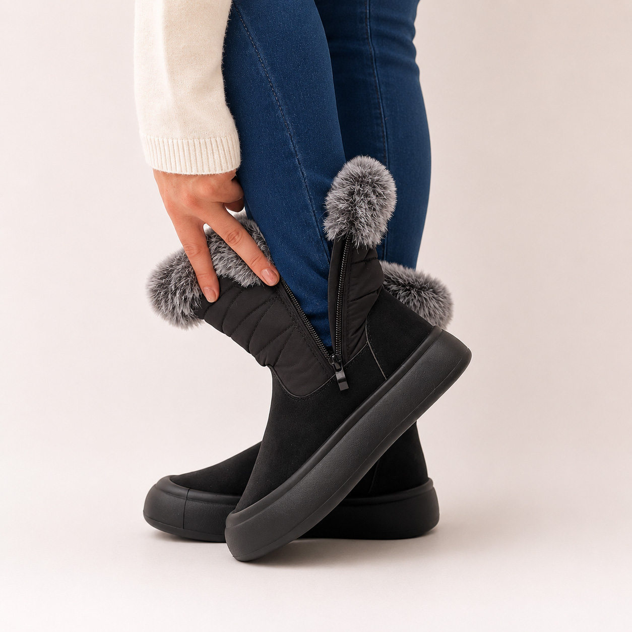 Botines negros impermeables para la lluvia 27 - Imagen 4