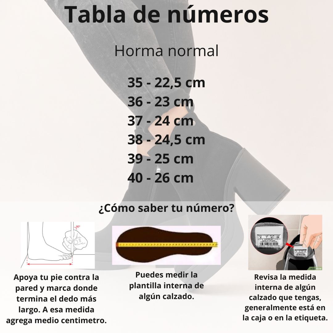 Botines negros taco y plataforma 81C - Imagen 2