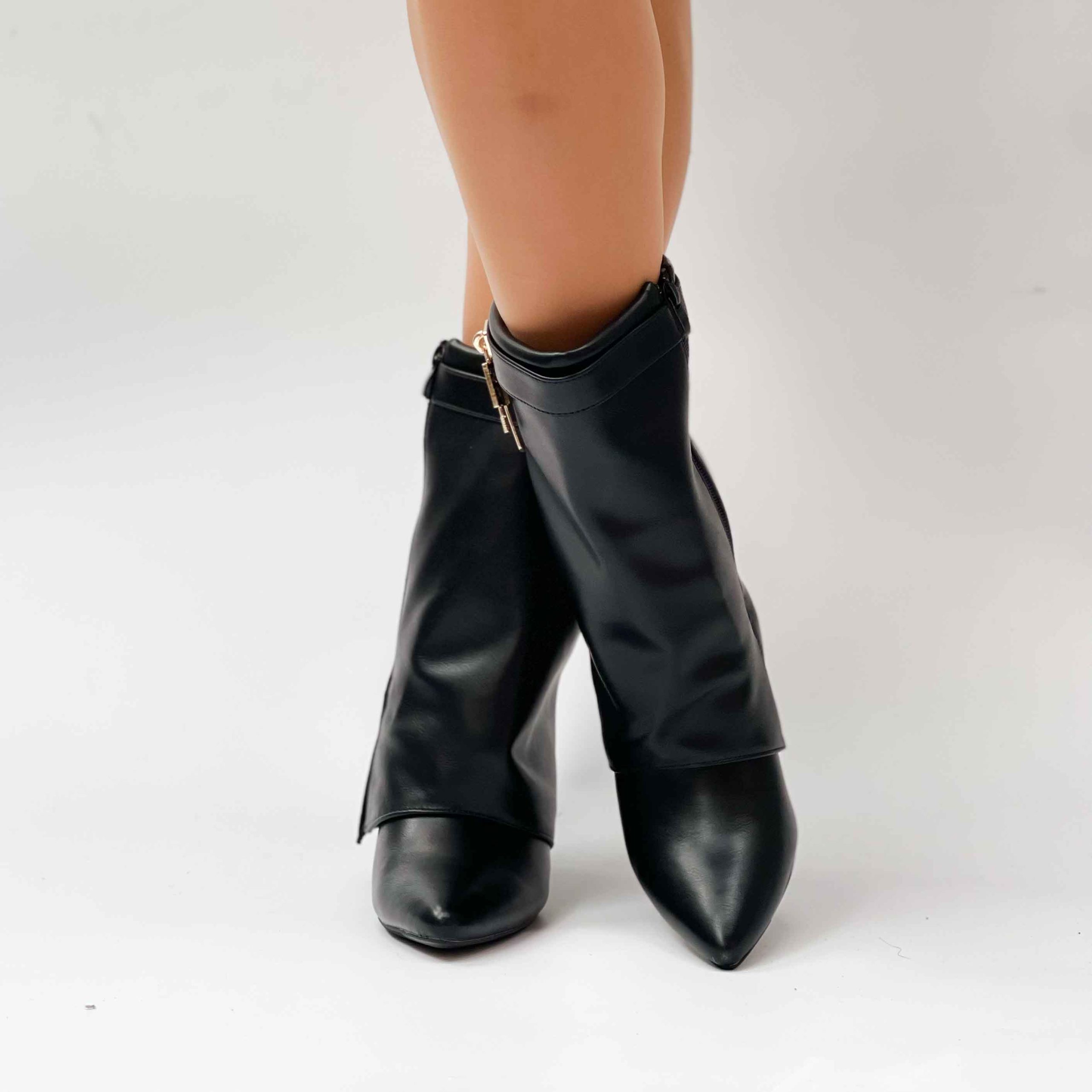 Botas negras de mujer con candado 095 - Imagen 7