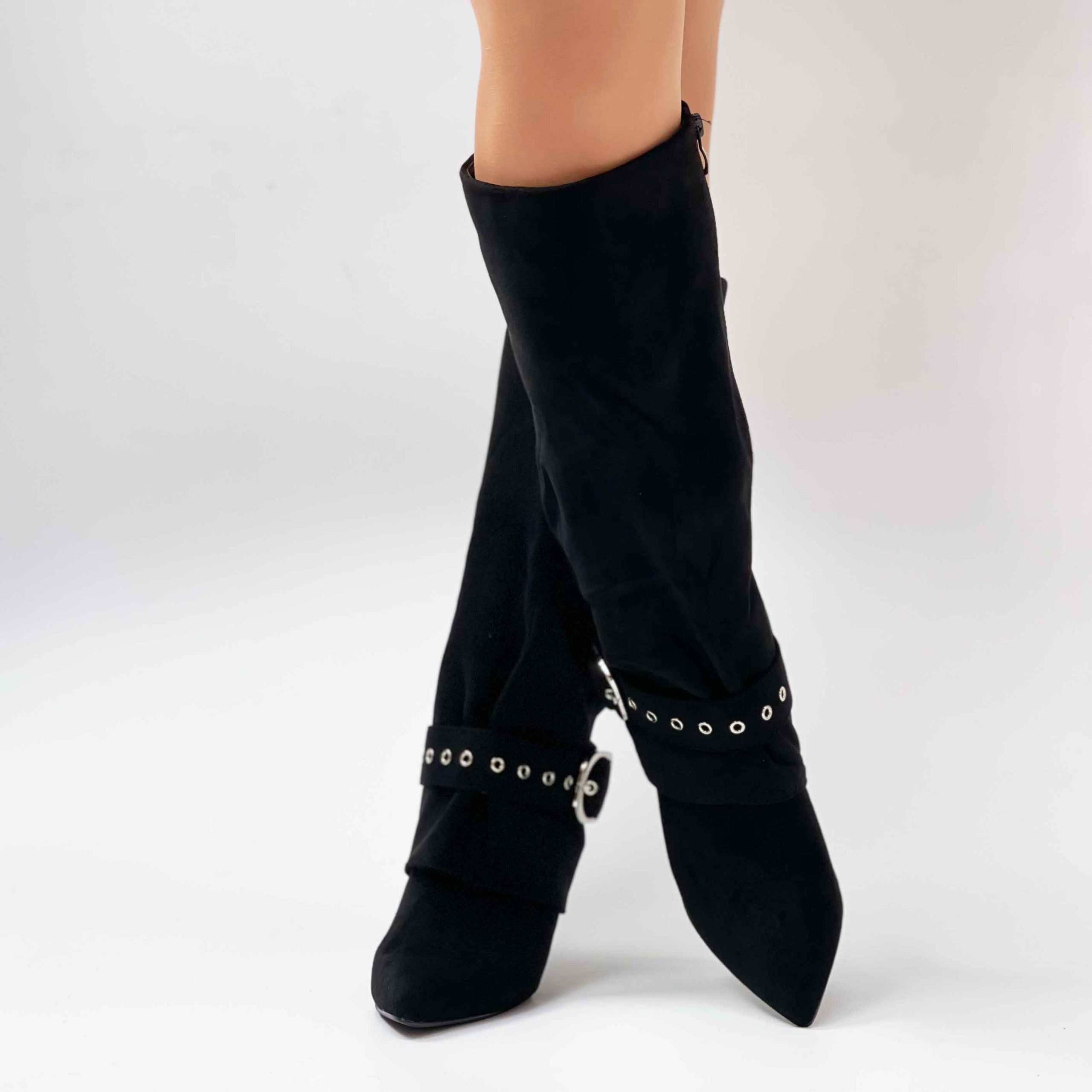 Botas negras de mujer con taco 033 - Imagen 6