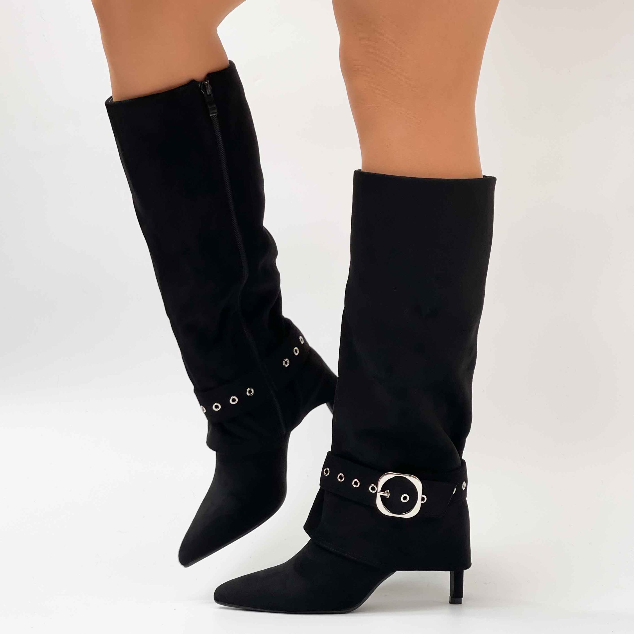 Botas negras de mujer con taco 033 - Imagen 3