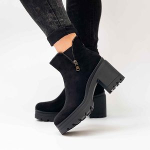 Botines negros de mujer con plataforma 78G