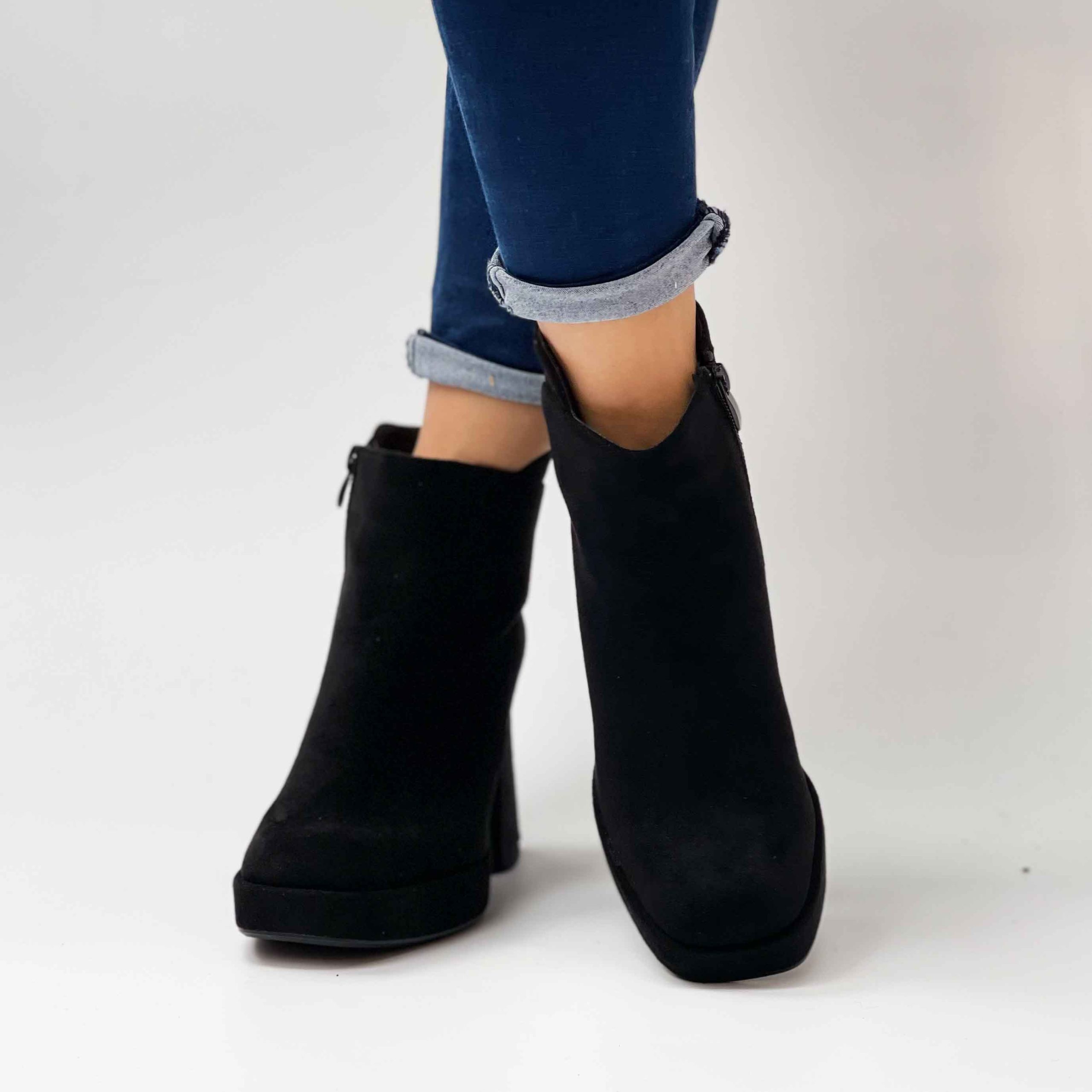 Botines con taco negros de mujer 65 - Imagen 3