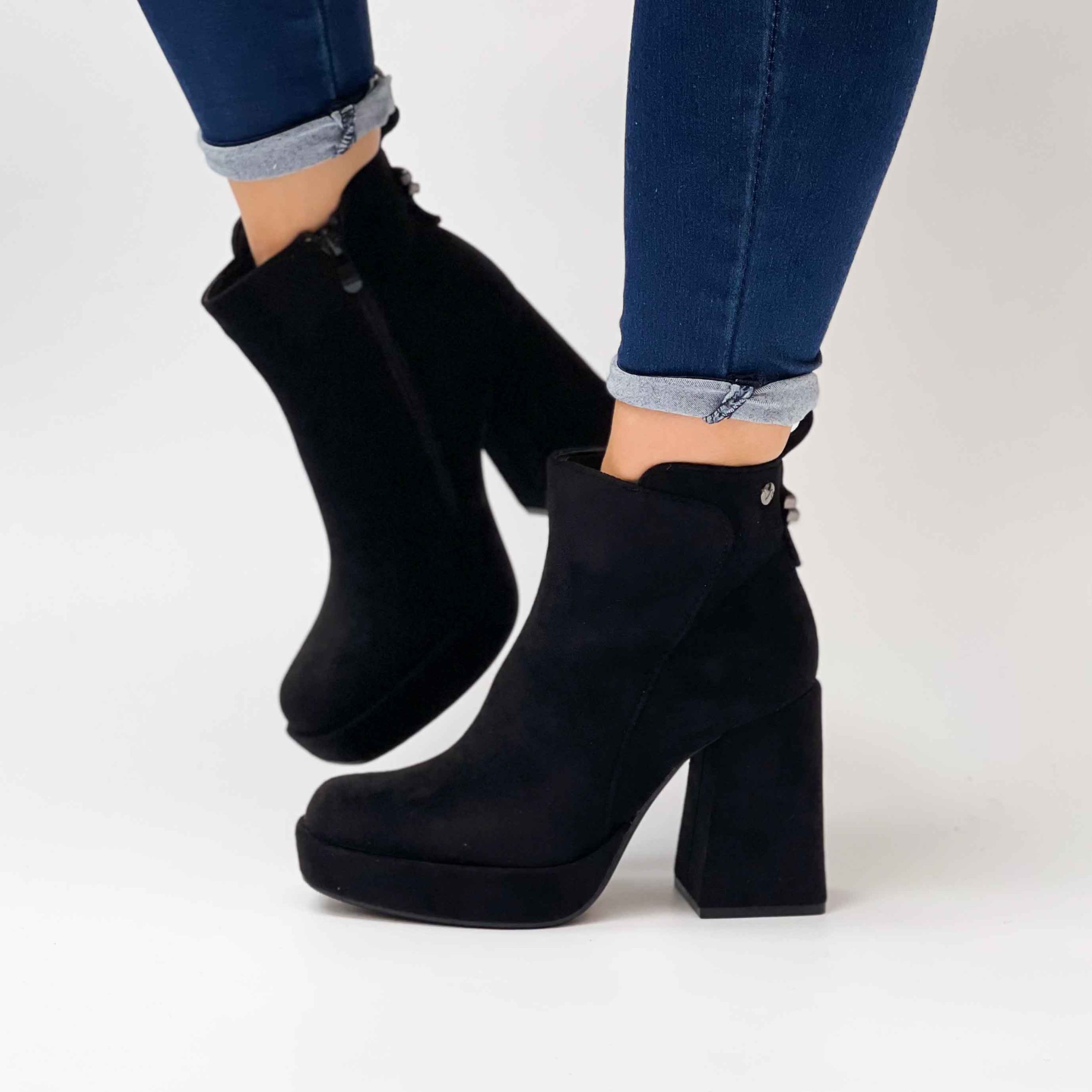 Botines con taco negros de mujer 65 - Imagen 6