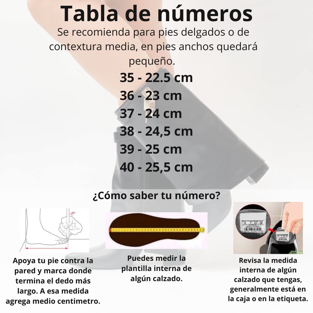 Botas negras de mujer con candado 095 - Imagen 2