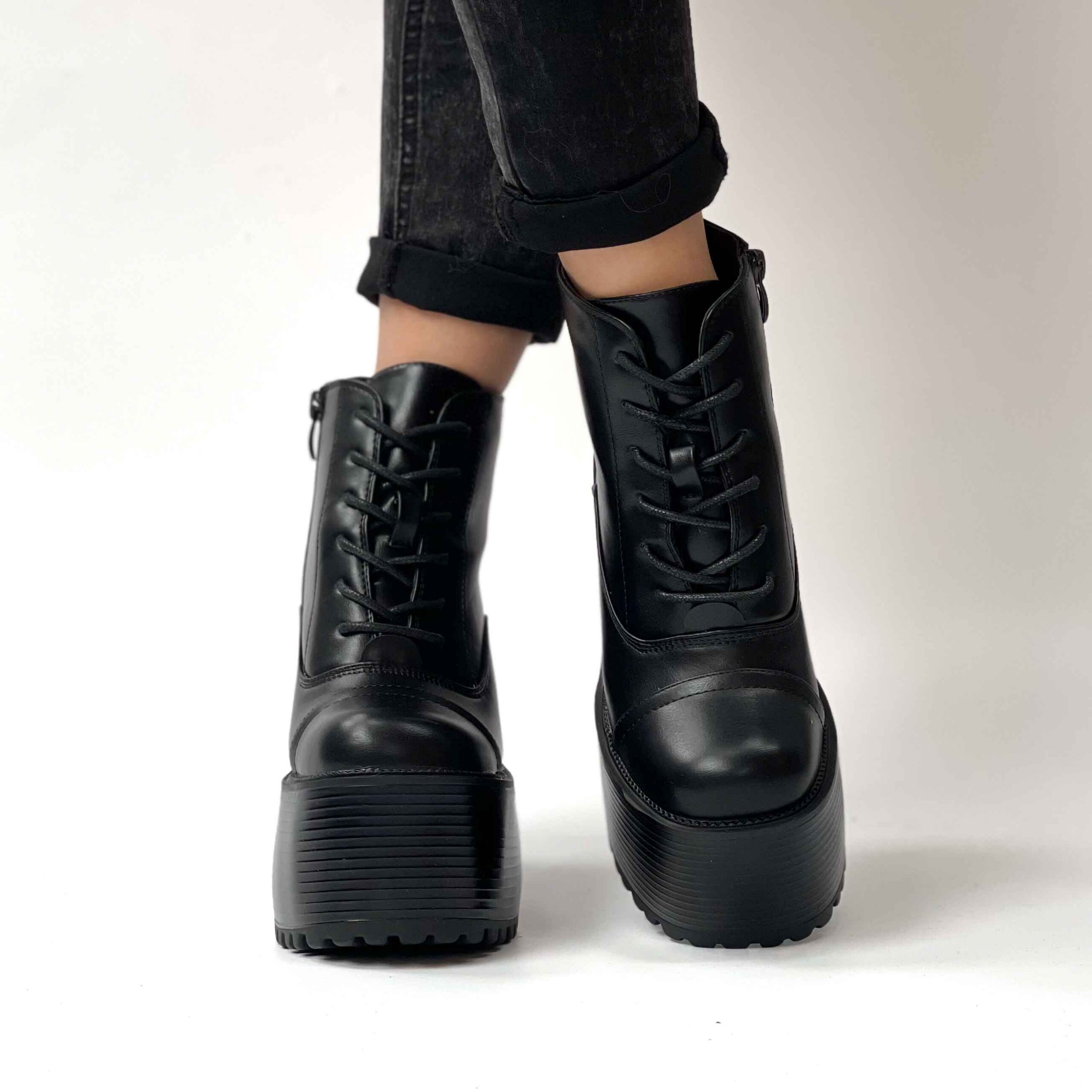 Botines negros de mujer con plataforma 012 - Imagen 6