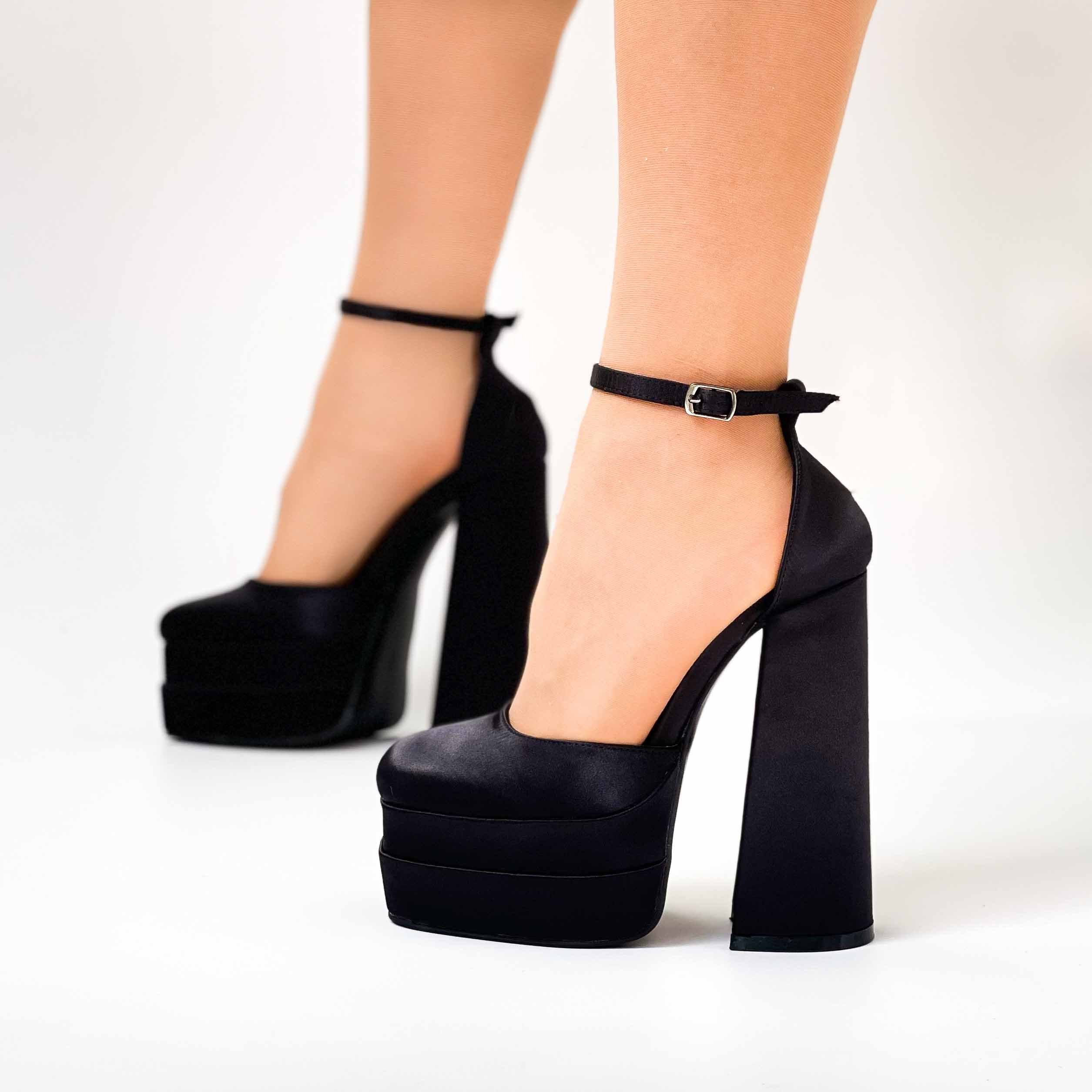 zapatos negros taco alto y plataforma de mujer 720