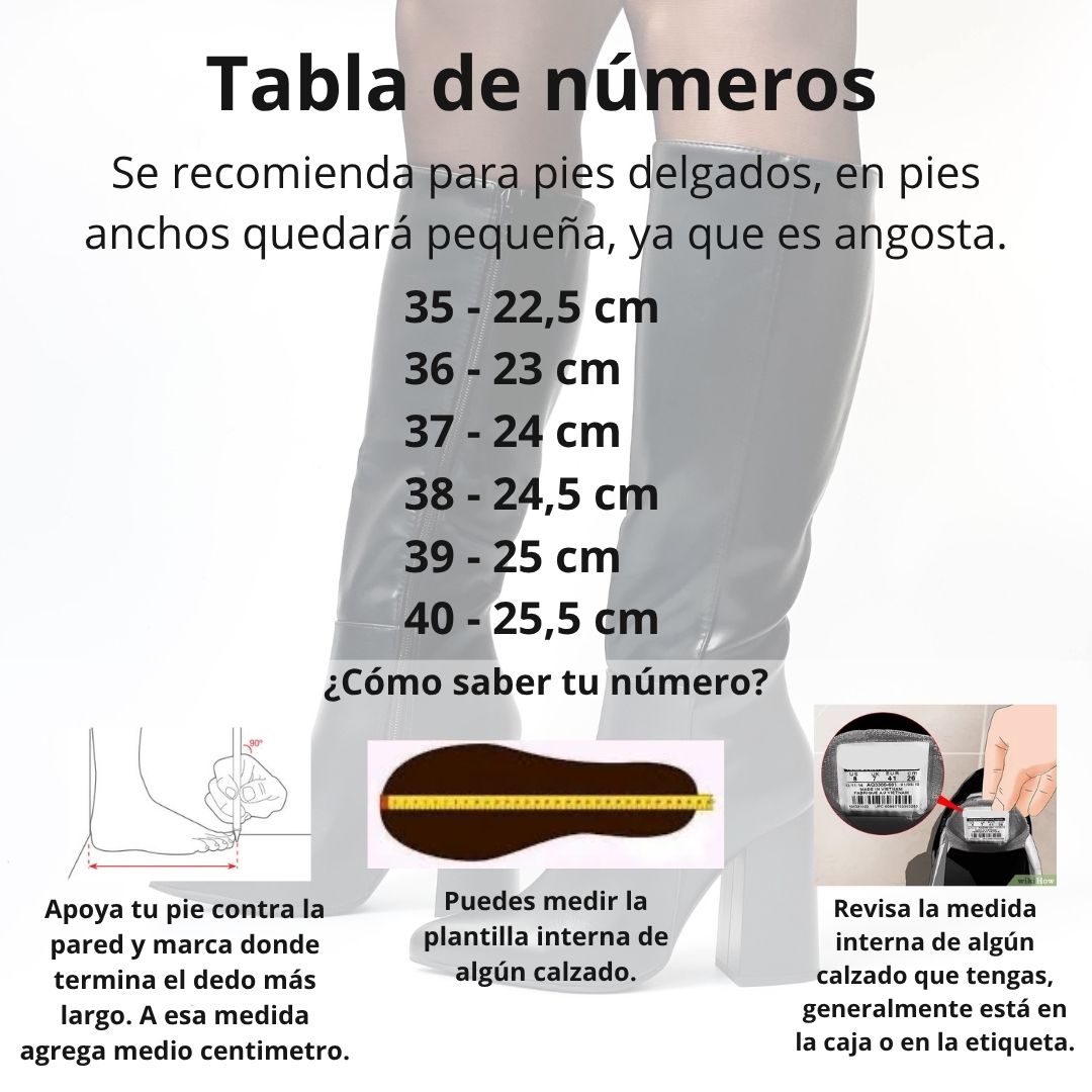 Botas negras de mujer con taco grueso 04 - Imagen 2